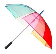 Automatický svetelný priehľadný dúhový dáždnik