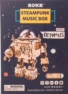 Drevený 3D PUZZLE MODEL ROBOTIME MUSIC BOX MECHANICKÝ ROBOT ORPHEUS DIY Drevený 3D PUZZLE MODEL ROBOTIME MUSIC BOX MECHANICKÝ ROBOT ORPHEUS DIY