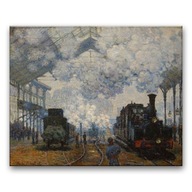 Obraz od Clauda Moneta – stanica Saint-Lazare (1876)