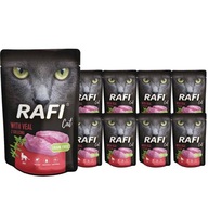 Rafi Cat Adult s teľacím mäsom pre mačku 10 x 100 g