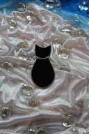 Mačiatko z farebného skla čierna mačka darčeková dekorácia pre mačku