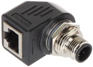 Uhlový adaptér Zásuvka RJ-45 / zástrčka M12, 4-pin Uhlový adaptér Zásuvka RJ-45 / zástrčka M12, 4-pin