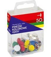 Farebné pripináčiky v plastovej krabičke, 50 ks