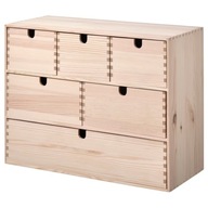IKEA MOPPE Mini komoda so 6 zásuvkami borovica 42x18x32 cm