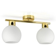 Závesná lampa Luster Stropné Zlaté gule Matt White Závesná lampa Luster Stropné Zlaté gule Matt White