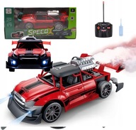 RC AUTO AUTO LED SMOKE NA DIAĽKOVÉ OVLÁDANIE Červené pretekárske auto RC AUTO AUTO LED SMOKE NA DIAĽKOVÉ OVLÁDANIE Červené pretekárske auto