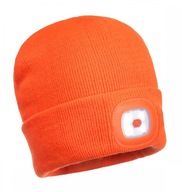 Zimná čiapka s LED lampou, USB nabíjanie, oranžová Zimná čiapka s LED lampou, USB nabíjanie, oranžová