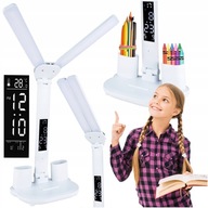 STOLNÁ LAMPA S HODINAMI, KALENDÁROM, LED TEPLOMEROM NA DETSKÝ STOL. STOLNÁ LAMPA S HODINAMI, KALENDÁROM, LED TEPLOMEROM NA DETSKÝ STOL.