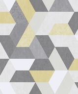 TAPETA TRAPEZOIDY TROJUHOLNÍKY SIVÁ ŽLTÁ GEOMETRIA TAPETA TRAPEZOIDY TROJUHOLNÍKY SIVÁ ŽLTÁ GEOMETRIA