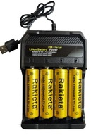 Rýchla USB nabíjačka + 4x Li-Ion batéria 12000mAh 18650 3,7V/4,2V Rýchla USB nabíjačka + 4x Li-Ion batéria 12000mAh 18650 3,7V/4,2V