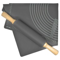 Set Silikónová doska na pečenie, podložka na pečenie s valčekom 60x40 cm Set Silikónová doska na pečenie, podložka na pečenie s valčekom 60x40 cm