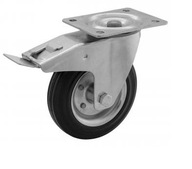 KOLESOVÉ KOLESO PRE VOZÍKOVÝ REGÁL FI160 SWIVEL-HAM 150KG KOLESOVÉ KOLESO PRE VOZÍKOVÝ REGÁL FI160 SWIVEL-HAM 150KG