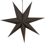 Papier STAR LANTERN veľký 60cm krásny s trblietkami 7 ramien BLACK_30