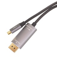 AUDA Adaptérový kábel USB-C 3.1 / DisplayPort 4K 1,8 m AUDA Adaptérový kábel USB-C 3.1 / DisplayPort 4K 1,8 m