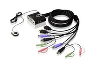 2-portový USB HDMI/Audio KVM prepínač s diaľkovým voličom portu