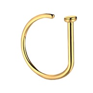 PIERCING D-krúžok na nos, zlatý prsteň Dring Nostril TYTAN 1,0/8 PIERCING D-krúžok na nos, zlatý prsteň Dring Nostril TYTAN 1,0/8