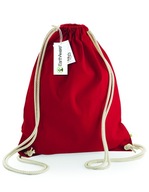 HRUBÁ taška na batoh, 340g bavlna, červená eko