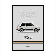 Obraz na stenu Fiat 126p SILVER štvorčatá