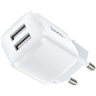 2X USB SIEŤOVÁ NABÍJAČKA UNIVERZÁLNA 2400 mA 2,4A N8 BIELA 2X USB SIEŤOVÁ NABÍJAČKA UNIVERZÁLNA 2400 mA 2,4A N8 BIELA