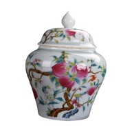 Glazovaná čínska váza ázijský dekor