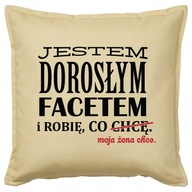 ROBÍM, ČO CHCEM MANŽELKA BOYFRIEND'S DAY vankúšový darček ROBÍM, ČO CHCEM MANŽELKA BOYFRIEND'S DAY vankúšový darček