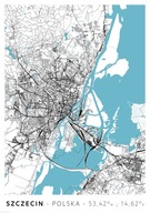 Mapa mesta Štetín - plagát A1 59,4x84,1 cm Mapa mesta Štetín - plagát A1 59,4x84,1 cm
