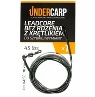 Sada Under Carp Leadcore zelená bez jadra s QC obratlíkom 45lb/70cm Sada Under Carp Leadcore zelená bez jadra s QC obratlíkom 45lb/70cm