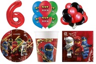 Sada 6 kusov LEGO Ninjago dekorácií k šiestym narodeninám Sada 6 kusov LEGO Ninjago dekorácií k šiestym narodeninám