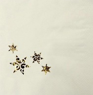 Biele vianočné obrúsky so štedrovečernými hviezdičkami