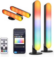 2x RGB LED STOLNÁ LAMPA HERNÉ DIAĽKOVÉ OVLÁDANIE TUYA SMART LIFE 2x RGB LED STOLNÁ LAMPA HERNÉ DIAĽKOVÉ OVLÁDANIE TUYA SMART LIFE