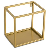 Zlatá závesná kuchynská nástenná polička, 20 cm poschodie