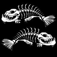 Strieborný štýl 21,6*18,7CM 1 pár Skeleton Fish Nak Strieborný štýl 21,6*18,7CM 1 pár Skeleton Fish Nak