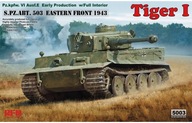 Skorá produkcia Tiger I S plným interiérom 1:35 Rye Field Model 5003