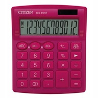 Školská kancelárska kalkulačka CITIZEN SDC-812-NR, ružová Školská kancelárska kalkulačka CITIZEN SDC-812-NR, ružová