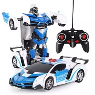 ROBOT AUTO NA DIAĽKOVÉ OVLÁDANIE 2V1 POLICAJNÉ AUTO ROBOT AUTO NA DIAĽKOVÉ OVLÁDANIE 2V1 POLICAJNÉ AUTO