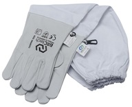 Kožené včelárske rukavice dlhé veľkosti XL / 10 biele BRCtech Kožené včelárske rukavice dlhé veľkosti XL / 10 biele BRCtech