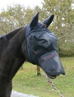 Maska proti hmyzu pre kone s ušami a nozdrami, čierna, veľ. Cob, Cova
