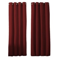 SET HOTOVÝCH ZÁCLONOV PANAMA s priechodkami 145x250 matné bordové závesy SET HOTOVÝCH ZÁCLONOV PANAMA s priechodkami 145x250 matné bordové závesy