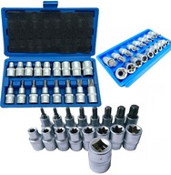 SADA ZÁSUVEK ZÁSUVKOVÉ KĽÚČE TORX BITS 1/2 17 EL SADA ZÁSUVEK ZÁSUVKOVÉ KĽÚČE TORX BITS 1/2 17 EL