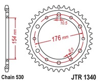 JT zadné ozubené koleso JTR1340.44 JT zadné ozubené koleso JTR1340.44