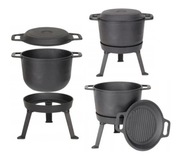 DOBYTKA 3v1, LIATINA, ČIERNA, 12L, pokrievka s funkciou grilu, OHNINC DOBYTKA 3v1, LIATINA, ČIERNA, 12L, pokrievka s funkciou grilu, OHNINC