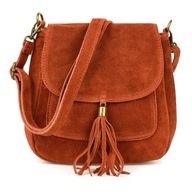 Dámska kožená kabelka Suede retro messenger bag