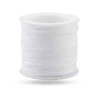 Nylonové vlákno, opletené, pre šperky, biele, 0,8 mm, 90 m/cievka