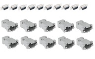 10x zástrčka DB9 komplet so samčím krytom 10x zástrčka DB9 komplet so samčím krytom
