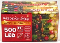 Svetlá na vianočný stromček 500 LED STUDENÁ BIELA ​​8 funkcií