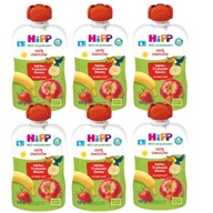HiPP BIO Tuba Jablká-Jahody-Banány Mousse 6x100g HiPP BIO Tuba Jablká-Jahody-Banány Mousse 6x100g