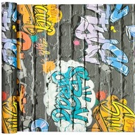 Mládežnícke 3D GRAFFITI TAPETY na čiernej tehle Mládežnícke 3D GRAFFITI TAPETY na čiernej tehle