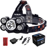 VÝKONNÁ HLAVOVÁ LAMPA 5 x LED T6 CREE NABÍJACIA HLAVOVÁ LAMPA VÝKONNÁ HLAVOVÁ LAMPA 5 x LED T6 CREE NABÍJACIA HLAVOVÁ LAMPA