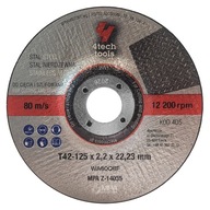 5x 4tech Disc 125x2,2 rezací brúsny kotúč 2v1 na rezanie a brúsenie 5x 4tech Disc 125x2,2 rezací brúsny kotúč 2v1 na rezanie a brúsenie