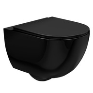 WC misa CARLO MINI RIMLESS FLAT BLACK SLIM REA WC misa CARLO MINI RIMLESS FLAT BLACK SLIM REA